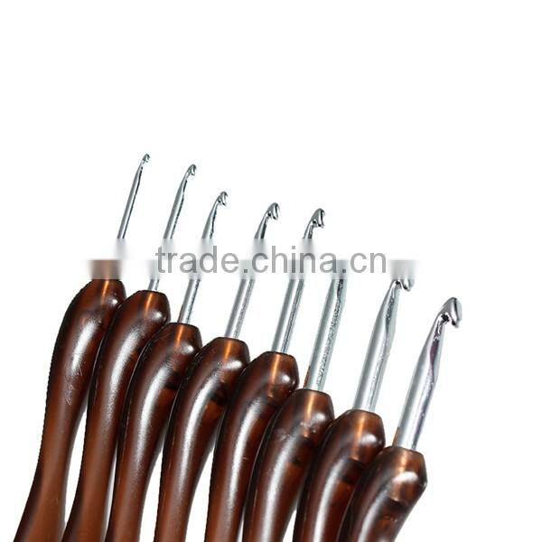 Wholesale 8pcs 2.50-6.0mm Curved Plastic Handle Crochet Hook Set