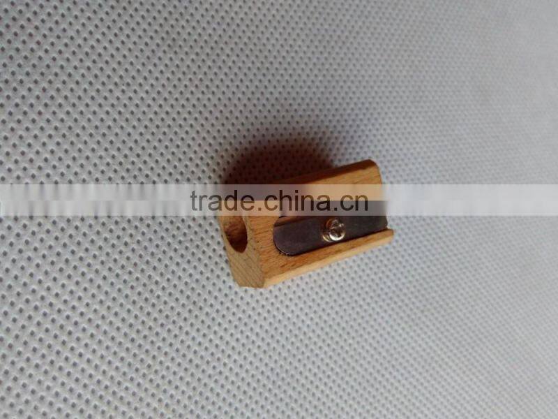 Eco-Friendly unique natural Customized Single hole Wooden Sharpener