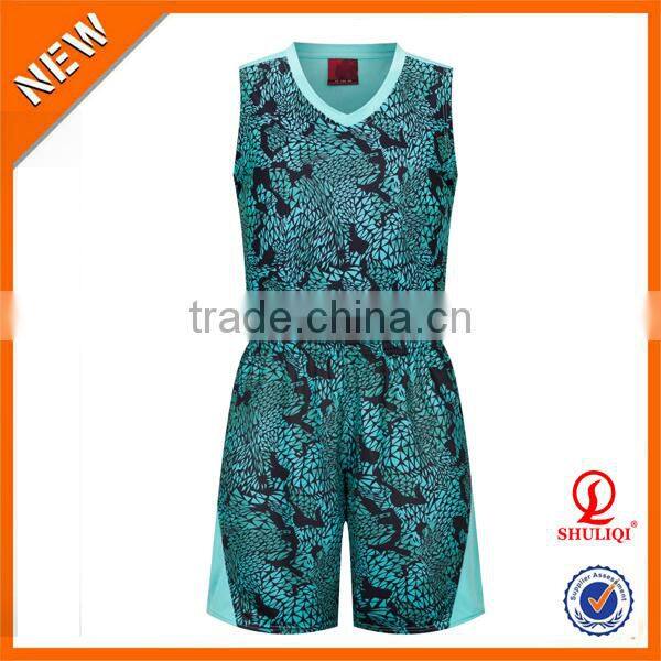 wholesale camo basketball uniforms/Cheap reversible Basketball Uniform jersey H-834