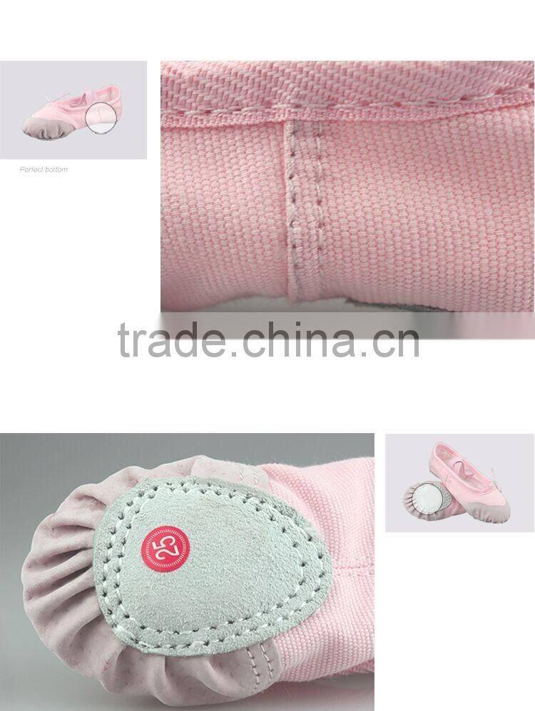 Standard Girls Baby Kids Ballet Slippers Wholesale Split Soft Sole Ballet Dance Shoe Red Black White Beige Pink