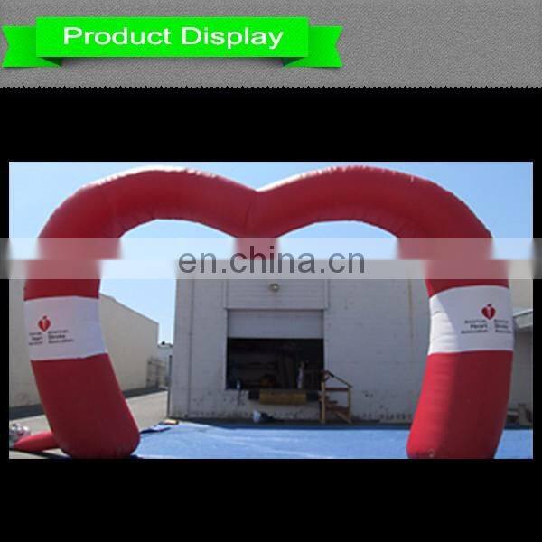 Heart shaped inflatable archway for advertising/commercial inflatable arch for promotiion