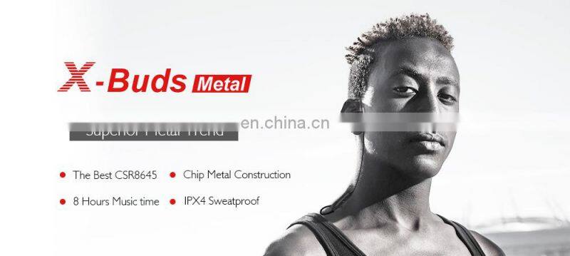 Wavefun X-Buds Metal bluetooth headsets wireless earbuds CSR8645 magnet headphone APT-X tec sweatproof earphone 8hrs music time