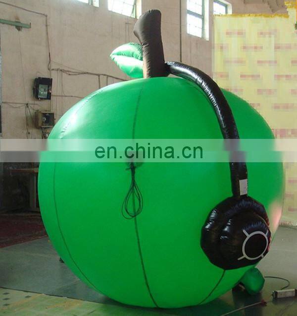 beautiful green advertising inflatable apple model inflatable vegetable and fruit