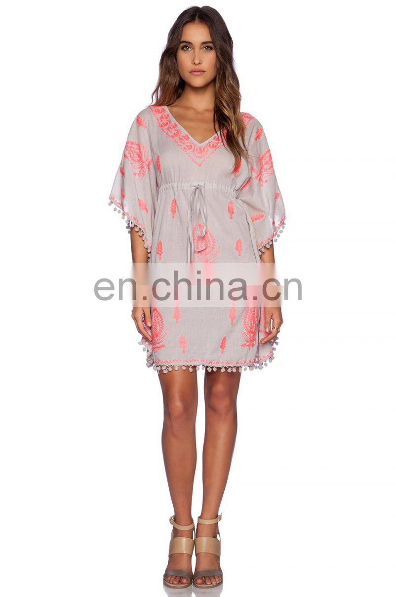 100% chiffon dubai kaftan dress beach kaftan cover ups