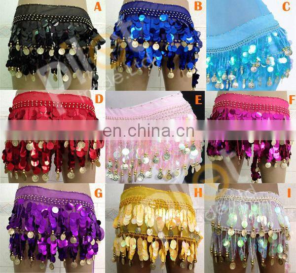 Bestdance belly dance Danse Orientale Danse du ventre Ceinture Orientale Sequins Foulard Sequin Performance Sash Hip Scarfs