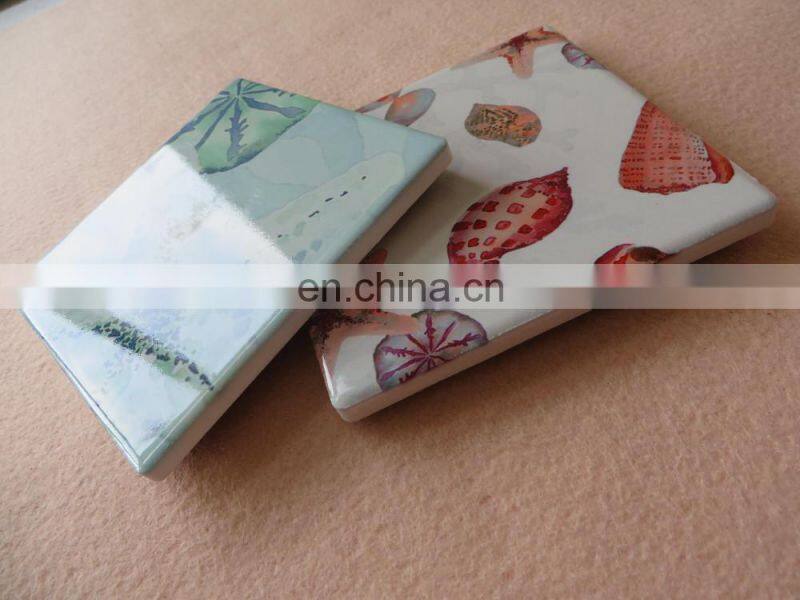 DIY sublimation ceramic serving set coaster, cork coaster backing