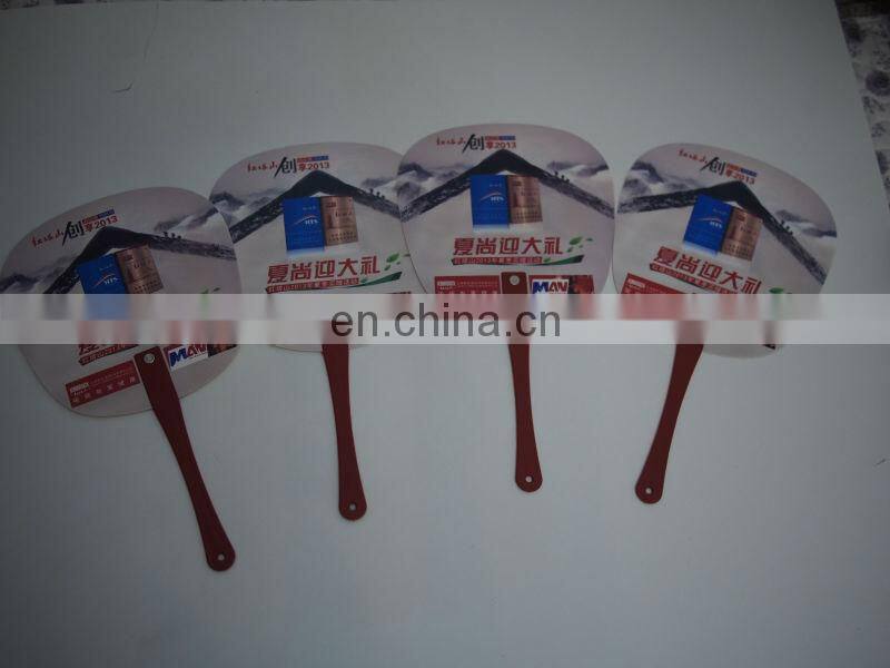 Cheap hand held shape customized fans