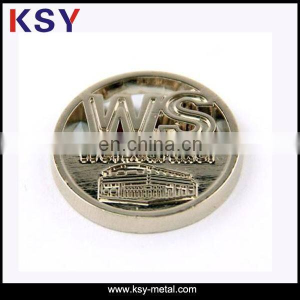 Hot sell nickle metal labels for garment and handbag