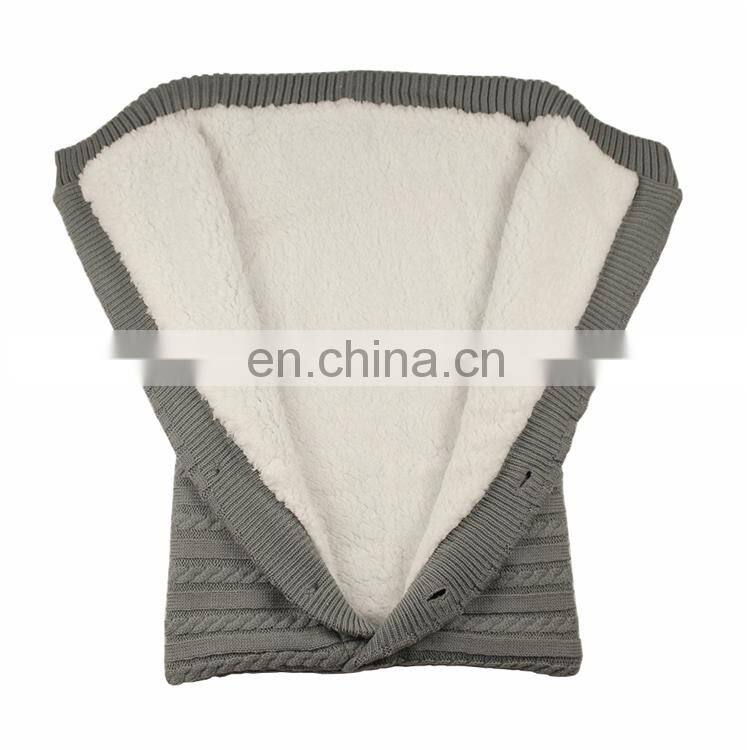 Newborn Infant Thick Knitted Woolen Baby Warm Sleeping Bag Stroller Sleep Sack