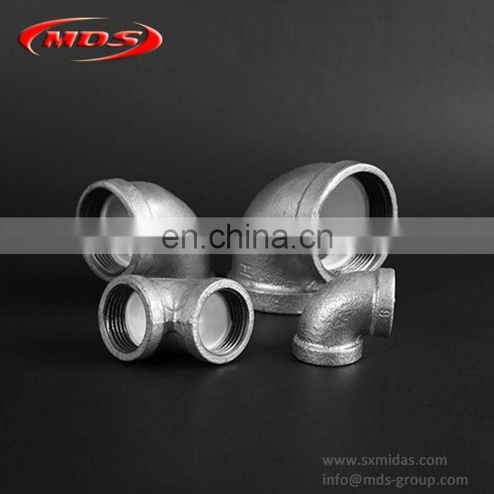 black beaded malleable iron pipe fitting
