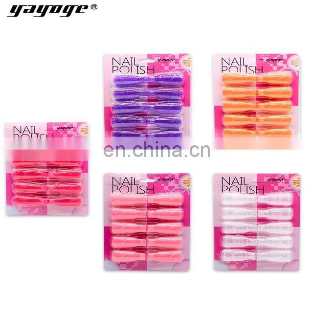 Yayoge plastic nail soaker gel polish remove clip Multi color care gel nail polish remover Acrylic wrap/nail tool