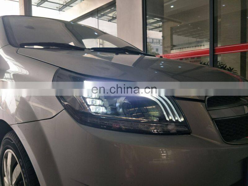 Yellow LED Dynamic Turning Light Modify Headlamp For Chevrolet Lova 2004