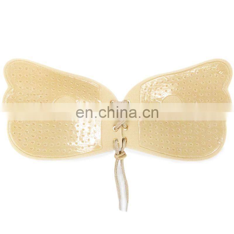 Women Self Adhesive Strapless Bandage Stick Gel Silicone Push Up Invisible Bra 2 styles