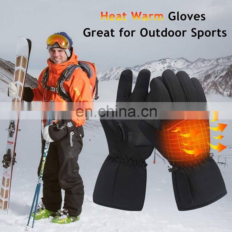 Spot heating charging keeping warm  heating autumn and winter thickening 5 fingers outdoor hiking and cycling gloves