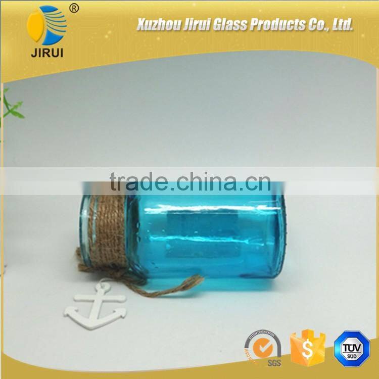 290ml blue reagent bottles with hemp rope