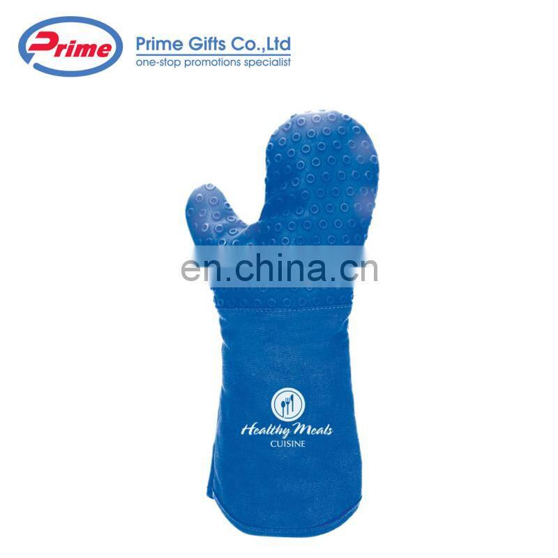 Promotional Soft Fabric Cotton Canvas Double Oven Glove Silicone