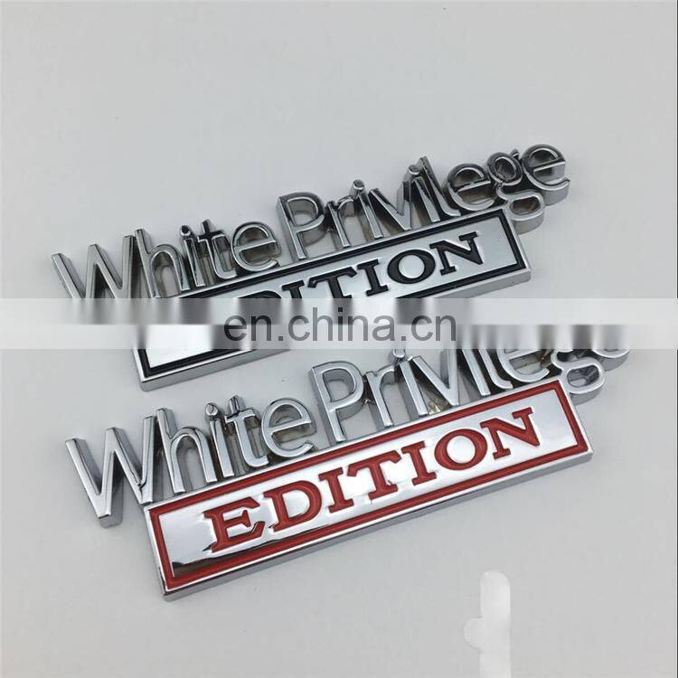 Cost-effective Zinc Alloy Metal Letter Auto 3D Customized Enamel Paint Car Sticker