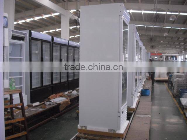 Single door/ double door transparent glass door showcase refrigerators