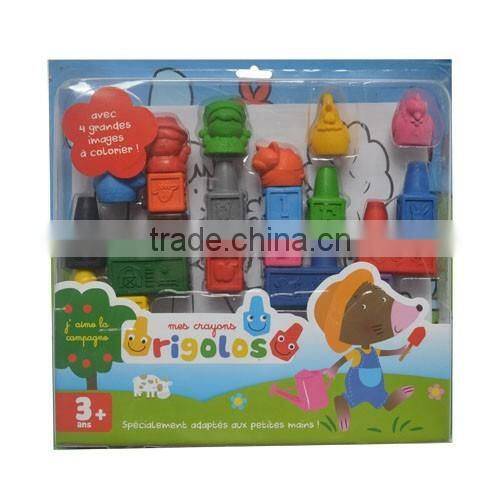 10 colors wax crayon with promotion packing ;color box;non toxic;safety for kids