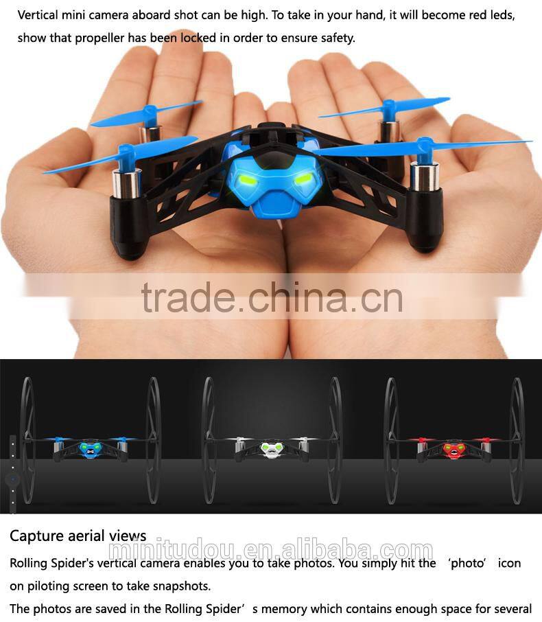 2014 New products wifi iphone RC drone quadcopter Minidrones Rolling spider flying and running Smart Climbing