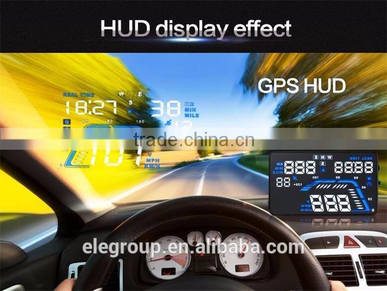 Universal 5.5" Inch Q7 LED Head Up Digital Display Car GPS OBD2 HUD