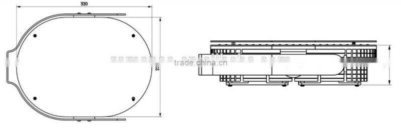 UL DLC CE RoHS AC110-277V outdoor led Street Shoe Box 120w
