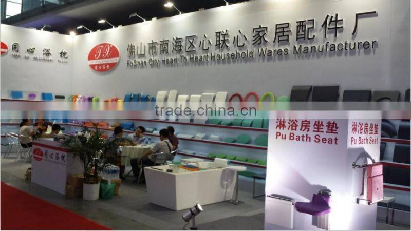 wall mounted folding shower seat in round shaped