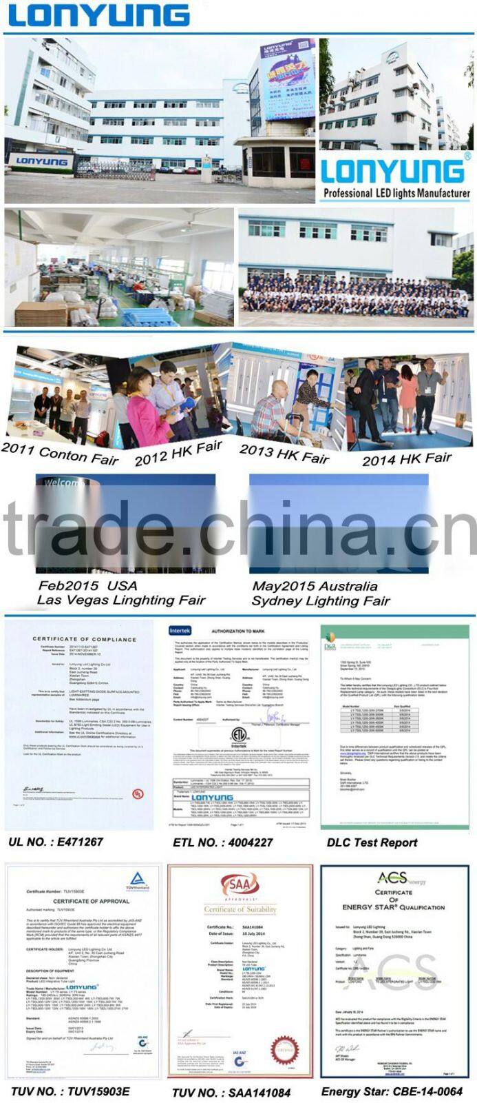 Canada UL T5 Double LED Tube 4ft 5ft 6ft t5 55w lamp 2400mm