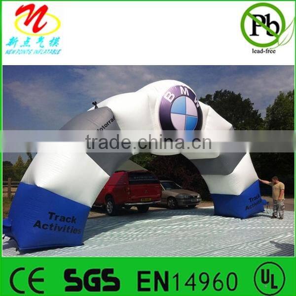 Inflatable advertising arch