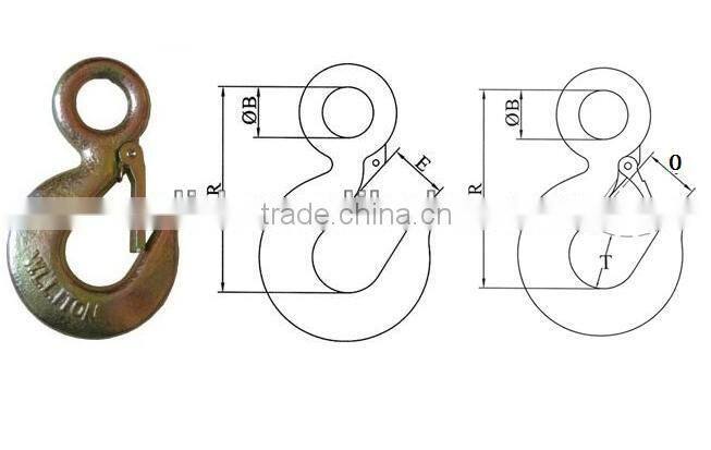 EYE HOIST HOOKS WITH LATCHES