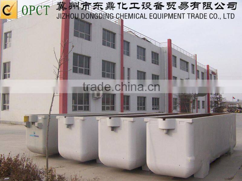 Vinyl resin integrally cast FRP electrolytic cells/tank