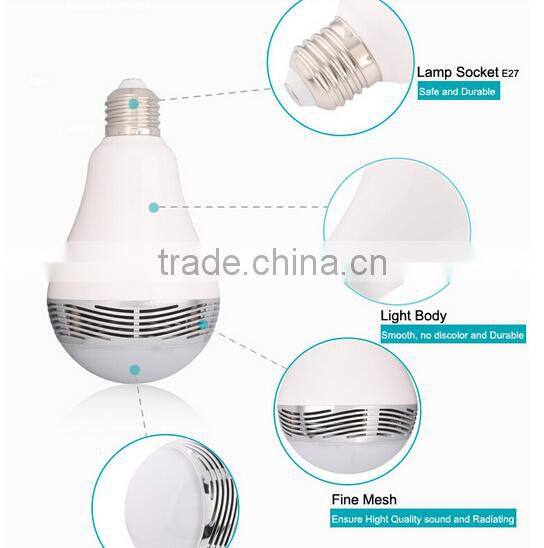 2015 new products led bulb bluetooth speaker controller support ios/android wholesale