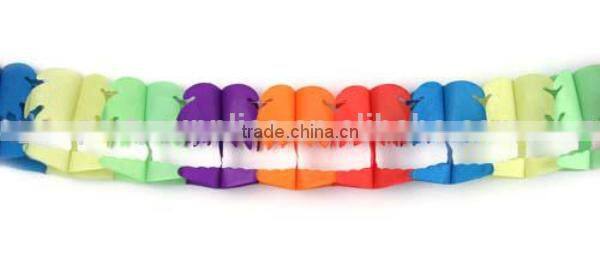 2015 the newest est and cheapest party decoration PAPER GARLAND multiful design pull paper flower for wedding