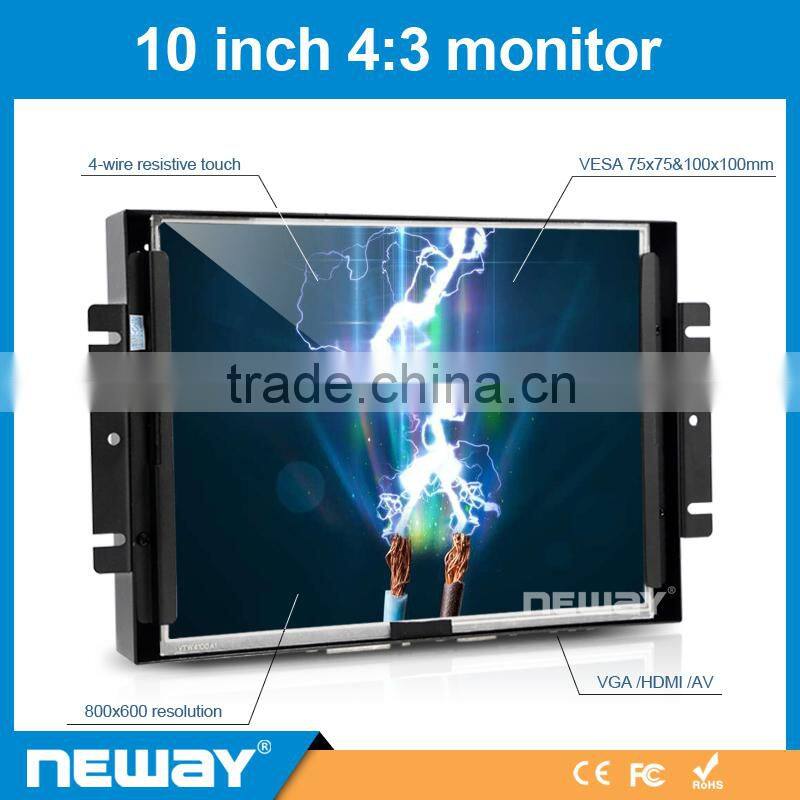 10 inch touch screen display , 800x600 multi touch open frame car lcd monitor