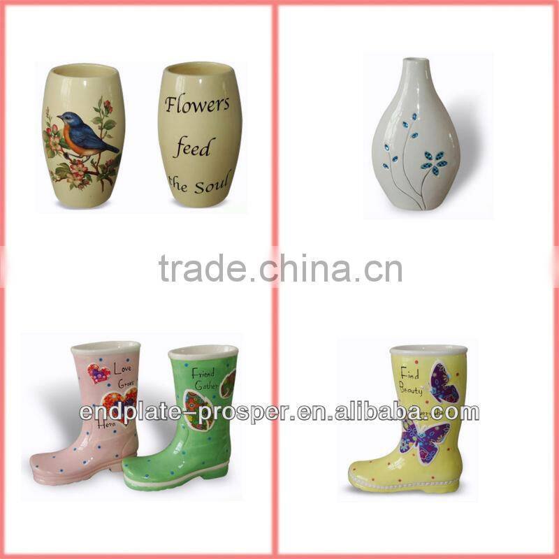 Large ceramic vase art modern