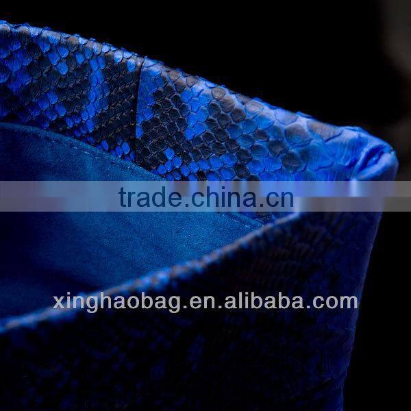 Custom high quality ladies purses and handbags genuine snake skin brand