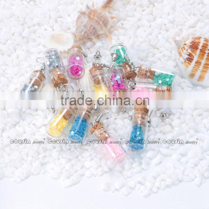 Earring & Eardrop Drifting Bottle Themed Eardrop ES0077c Cousin Jewelry