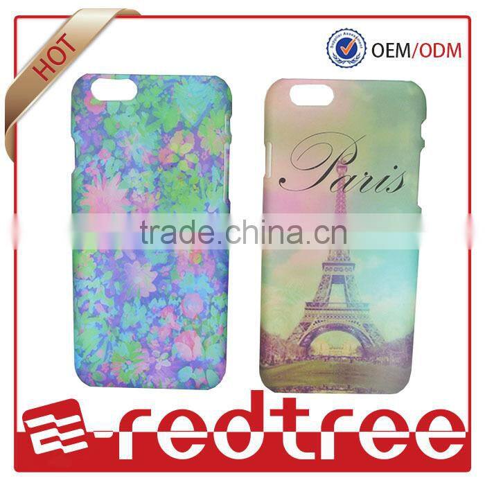 gloss oil water printing + PC+ etui housing for iphone 6