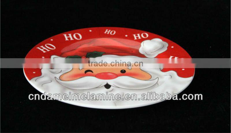 Christmas plastic tableware melamine plates