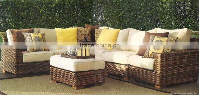 sectional living room rattan/wicker sofa set