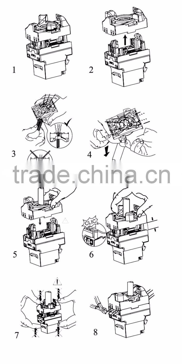 Good Price Toolless Cat6a Rj45 Utp Keystone Jack