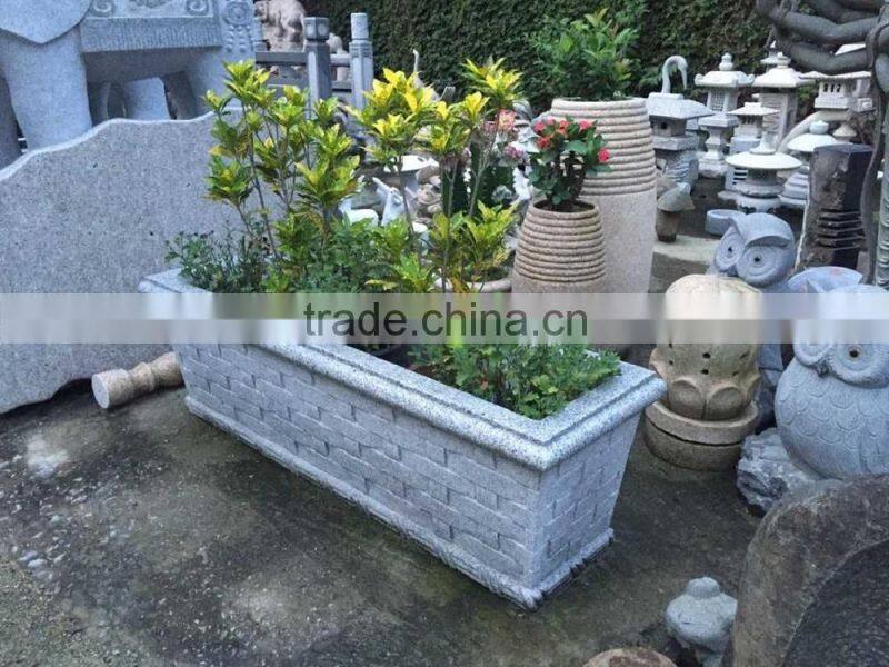 stone carving flower pot