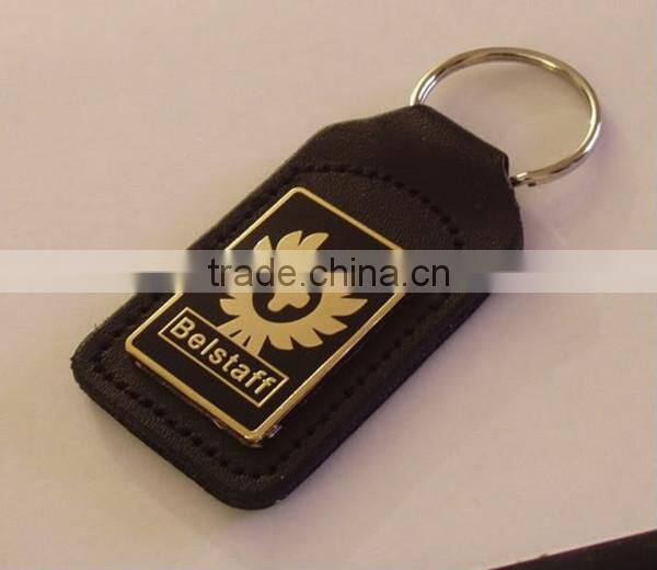 Black keychain/jeans custom leather patch