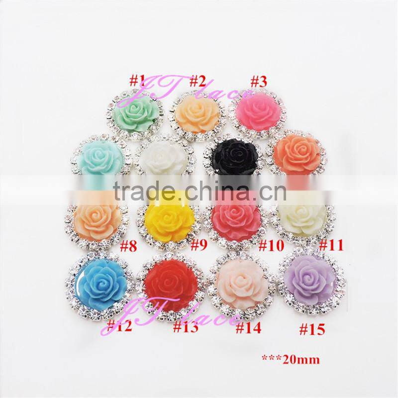 shabby star button / sparkle rhinestone button- sliver rhinestone button
