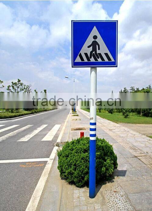 Galvanized outdoor square / round sign post