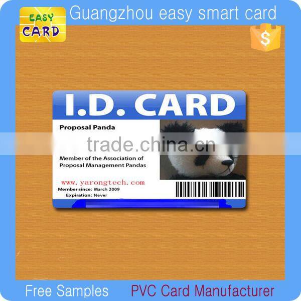 Customized printing rfid EM4200 school student id card with barcode