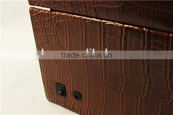 4+6 Display watch winder box leather