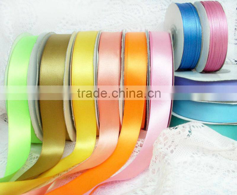 china wholesale 4 inch polyester satin ribbon in gift packing decorative