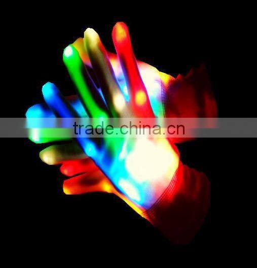7 Mode Finger Light Up Glow Mittens DISCO Party Hallowmas Party Decorations