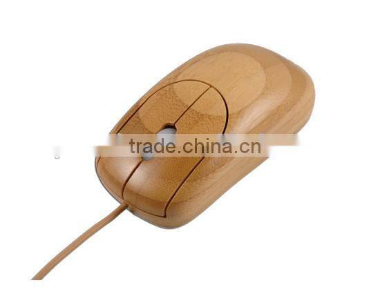 Custom Made Bamboo Computer Wired Mouse